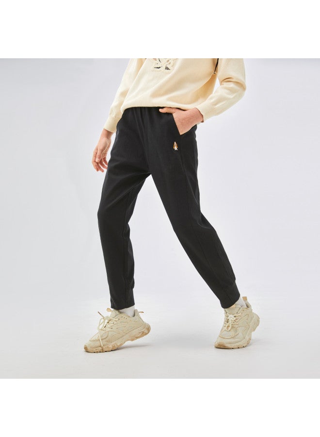 Hush Puppies Girls' Cotton Sports Pants Spring And Autumn Wear Children's Knit Long Pants Thin Pants Outdoor Running - Image 3