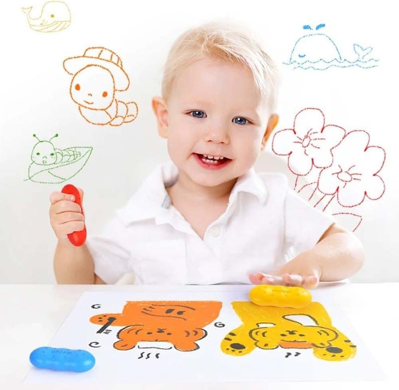 Mideer Peace Crayons Set for Kids, Non-Toxic Jumbo Coloring Fun with Palm Grip, Perfect Art Tools for Boys and Girls, Best Toddler Gift Idea, Beeswax Washable Crayons for Ages 3+ - Image 3