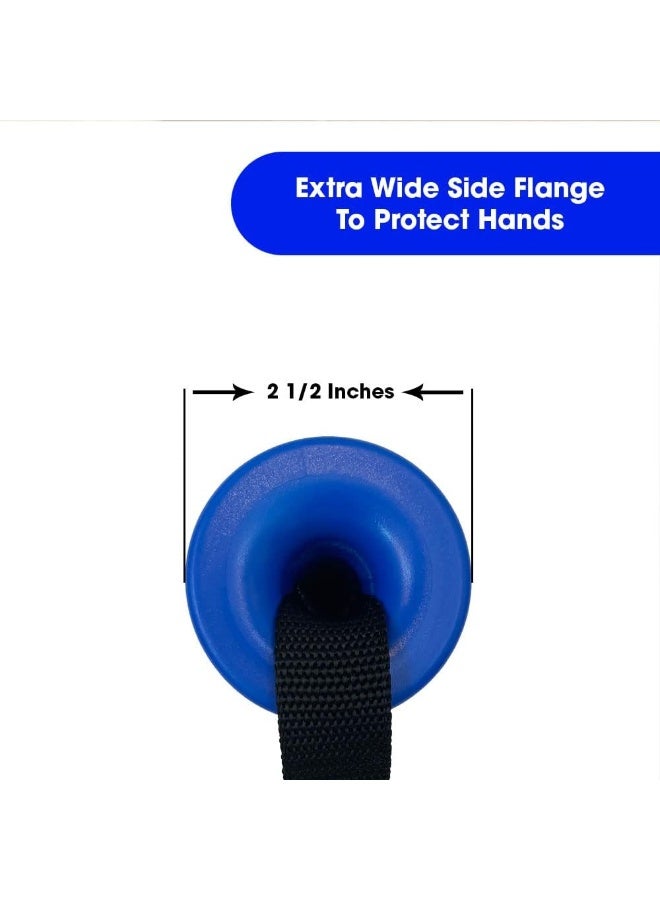 Bodylastics Bodylastics Resistance Band Handles, Ergonomic Gym Handles with Upgraded TPR Waffle Exercise Grips, Strong Handles for Resistance Bands with Nylon Webbing and Welded O-Rings  - Image 2