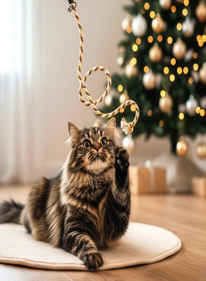 Elegaperma 3 Pcs Cat String Toys, Cat String Colorful with Bell, Strings Toys for Cats Interactive Feather Toy Wand for Cats - Image 5