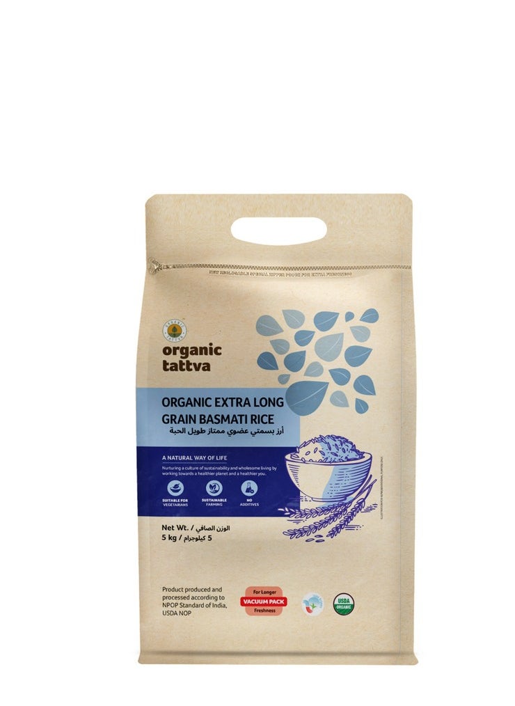 Organic Tattva - Organic Extra Long Grain Basmati Rice - Image 1