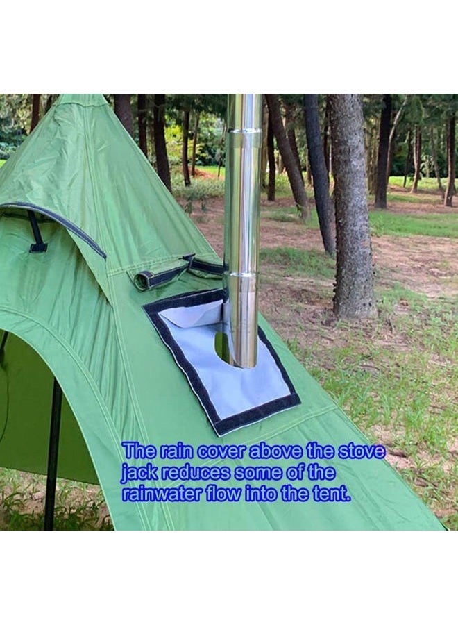 FIREHIKING Hot Tent Stove Jack 9" x 7.8" with Rain Flap Highly Flame-Retardant for Onetigris Hot Tent - Image 2