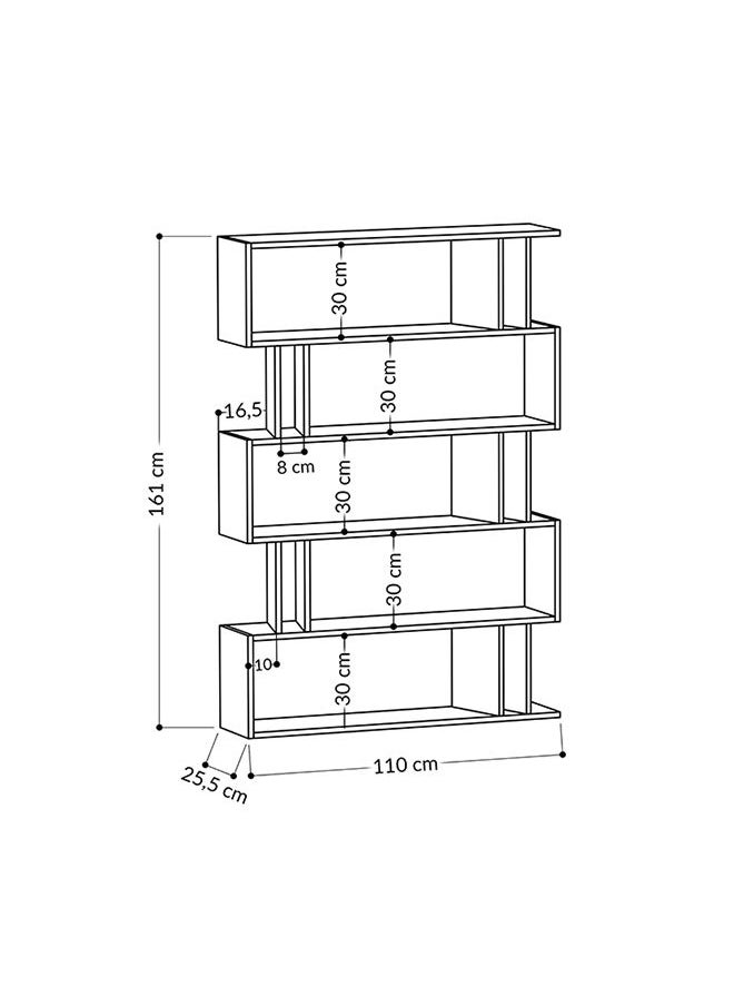 Mourah Home - Partiro Bookcase - White - 2 Years Warranty - Image 1