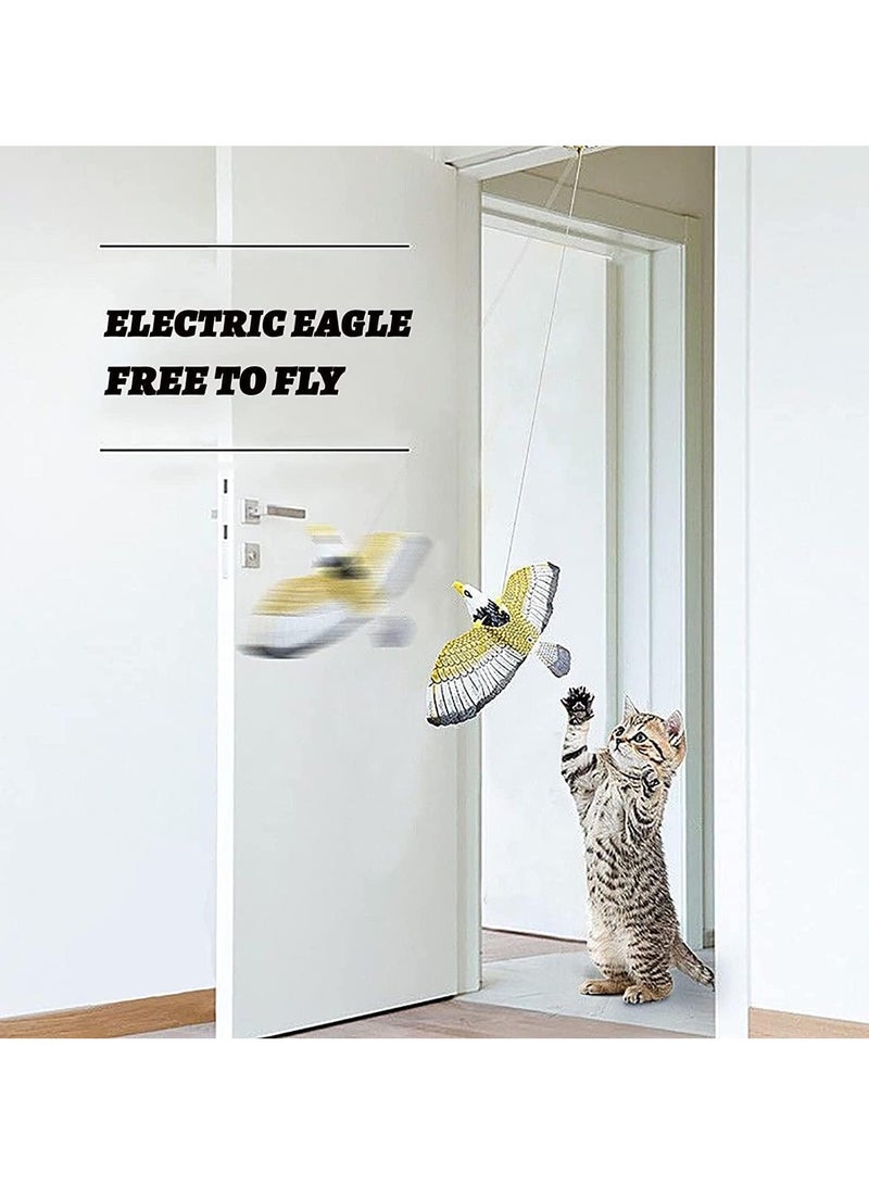 Flying Bird Cat Toy, Imitation Eagle Hanging Door Cat Interactive Toy Electric Hanging Flying Bird Cat Teaser for Cats to Play Indoors Chase Sports Relieve Boredom - Image 2