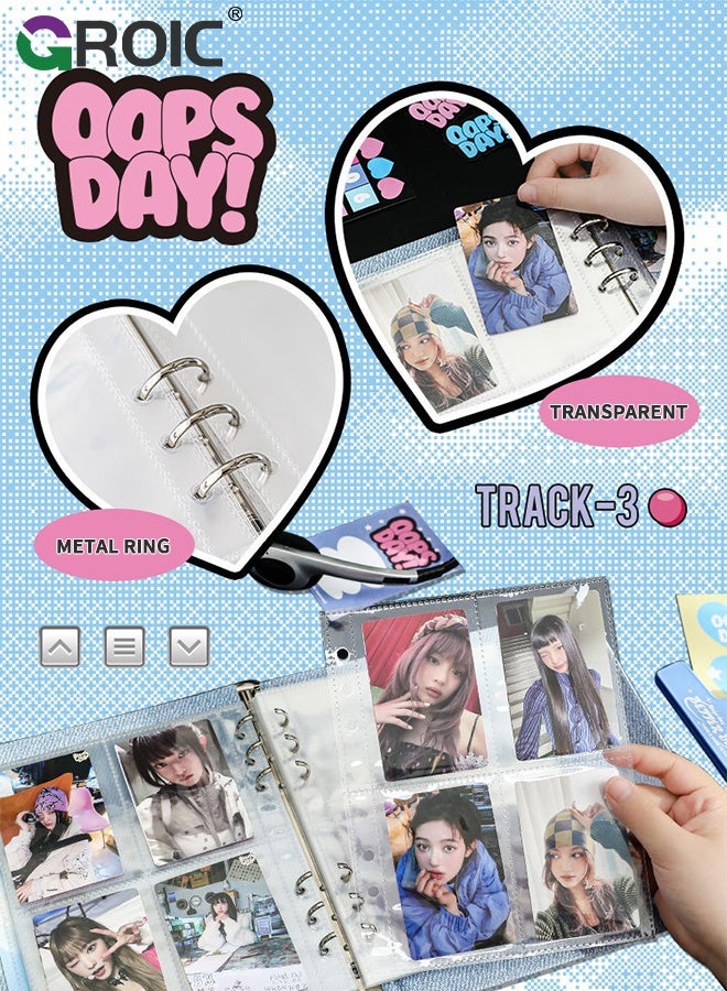 GROIC Large Photo Album , Self-Adhesive Scrapbook for DVD Storage and Photo Display, Decorative Memory Book with Protective Pages,Photocard Album Holder Book For Idol - Image 4