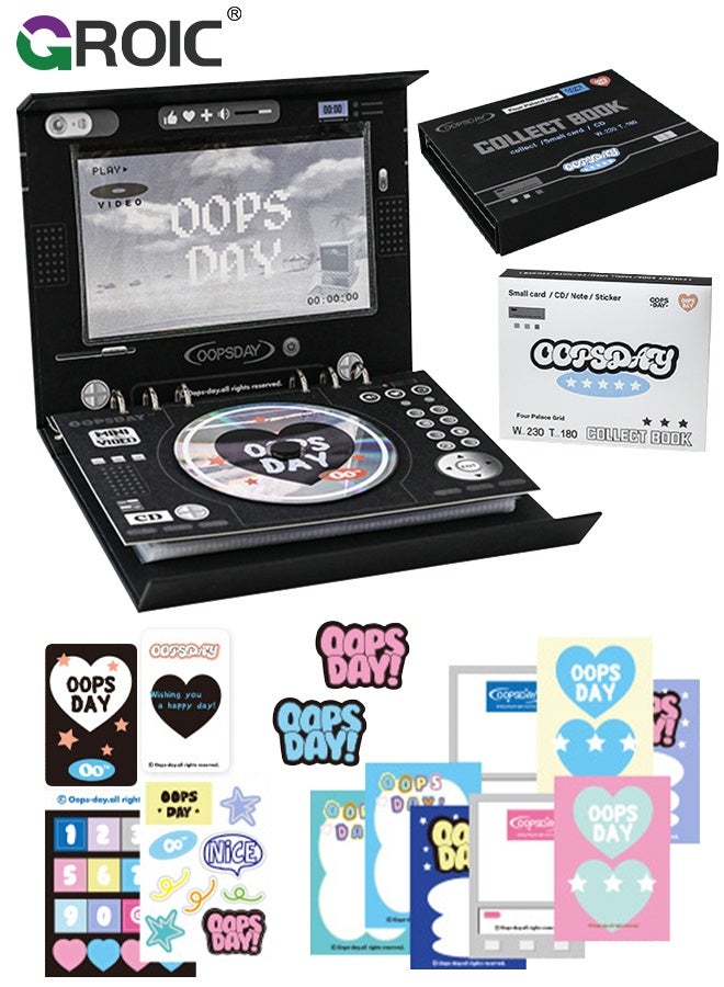 GROIC Large Photo Album , Self-Adhesive Scrapbook for DVD Storage and Photo Display, Decorative Memory Book with Protective Pages,Photocard Album Holder Book For Idol - Image 1