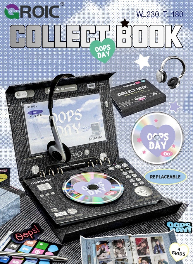 GROIC Large Photo Album , Self-Adhesive Scrapbook for DVD Storage and Photo Display, Decorative Memory Book with Protective Pages,Photocard Album Holder Book For Idol - Image 3