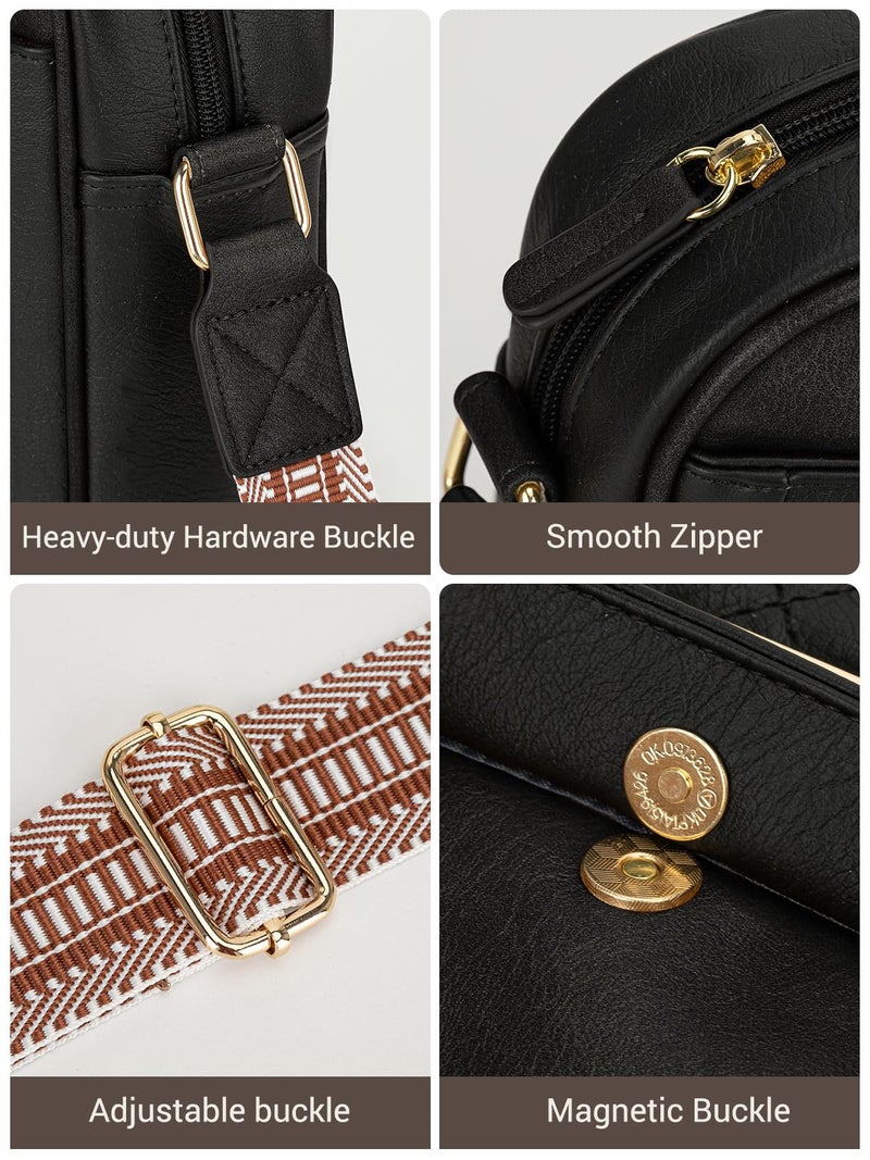 Capolo Crossbody Bags for Women Small Purses Handbag Trendy Cute Shoulder Bags with Adjustable Strap, Waterproof Quilted Vegan Leather Cross Body Bag for Travel & Everyday Useï¼ˆBlack - Image 5