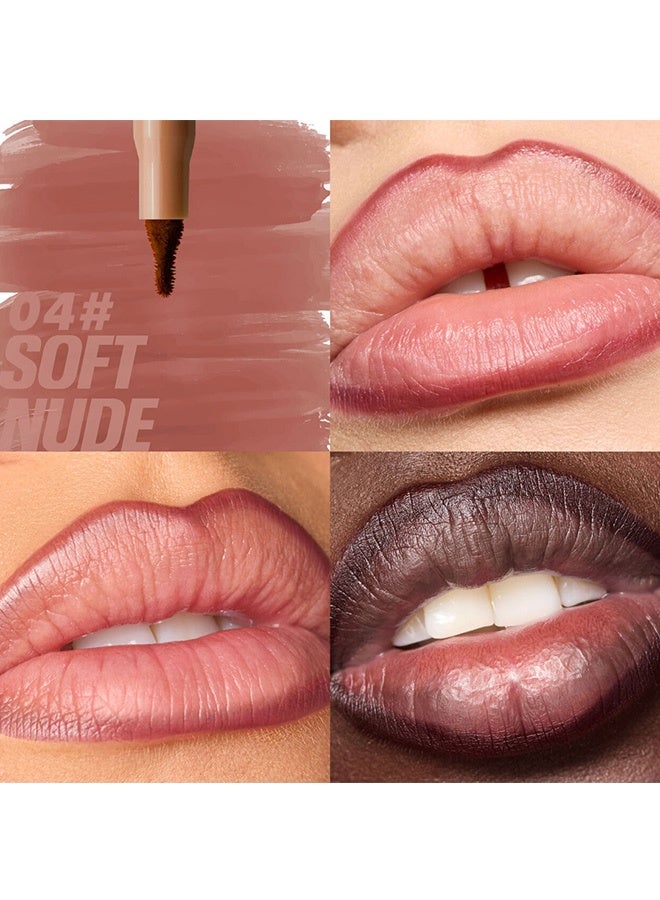 PAGE VINE Lip Contour Stain Lip Tint , Waterproof, Long-Lasting Color Retention, Matte Lip Liner 04#Soft Nude - Image 2