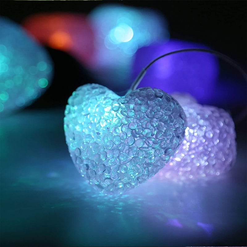 Natchcart Natchcart Plastic Decorative Hanging Solar Wind Chimes Led Color Changing Outdoor Indoor Waterproof Wind Mobile Lights For Balcony Garden Decor Great Gift Ideas Heart Multi Color  - Image 5