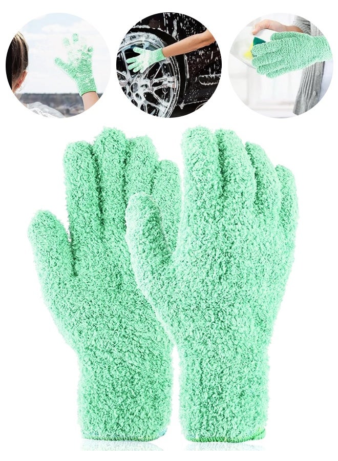 Microfiber Plant Dusting Gloves, Household Cleaning Mitt for Kitchen, Desk, Window u0026 Blind Cleaning - Image 1