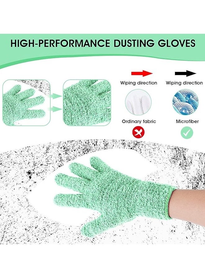 Microfiber Plant Dusting Gloves, Household Cleaning Mitt for Kitchen, Desk, Window u0026 Blind Cleaning - Image 3