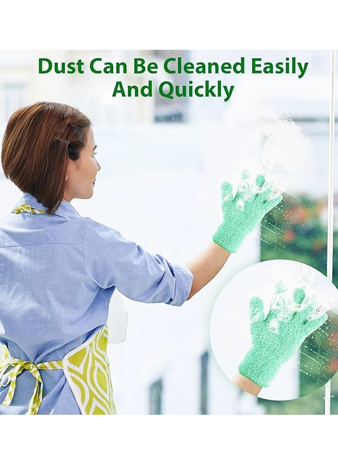 Microfiber Plant Dusting Gloves, Household Cleaning Mitt for Kitchen, Desk, Window u0026 Blind Cleaning - Image 4