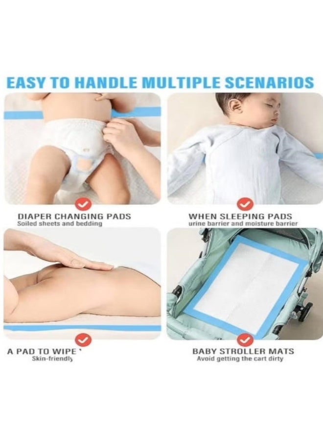 SHENGHUI 40 Pieces 60x60 cm Large Disposable Changing Pad Leak-Proof Underpad Bed Table Protector Mat, Soft Non-Woven Fabric - Image 4