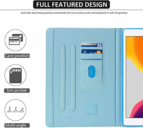 Dteck Case for iPad mini 1/2/3/4/5 - Slim Fit Premium PU Leather Multi-Angle View Folio Stand with Auto Wake/Sleep Smart Wallet Cover for iPad mini 1/Mini 2/Mini 3/Mini 4/Mini 5, Forest Night - Image 3