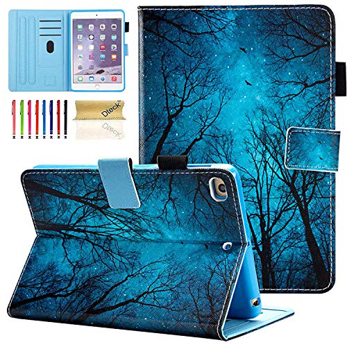 Dteck Case for iPad mini 1/2/3/4/5 - Slim Fit Premium PU Leather Multi-Angle View Folio Stand with Auto Wake/Sleep Smart Wallet Cover for iPad mini 1/Mini 2/Mini 3/Mini 4/Mini 5, Forest Night - Image 1