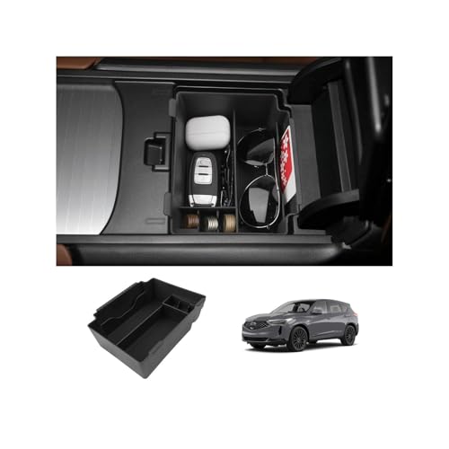 LUWU 2024 A cura RDX Center Console Organizer for 2019 2020 2021 2022 2023 2024 A cura RDX Accessories Armrest Console Storage Box Insert Tray ABS Material Black - Image 1