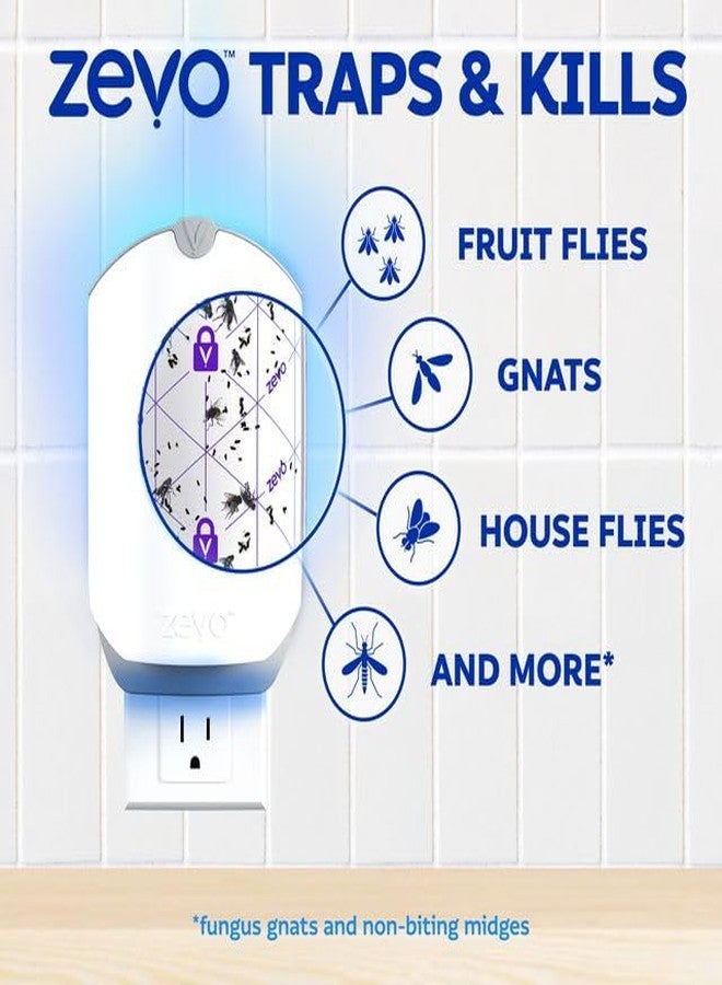 ZEVO - Flying Insect Trap, Fruit Fly Trap (2 Plug-in Bases + 2 Filling Cartridges) - Image 5