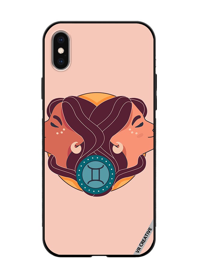 VR CREATIVE Protective Case Cover For Apple iPhone XS Max Gemini Zodiac Signs Design Multicolour - Image 1