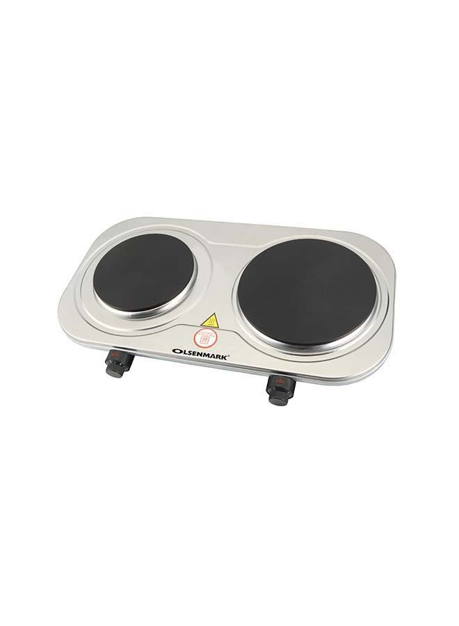 أولسنمارك موقد تسخين كهربائي مزدوج 2500 W OMHP2396 أسود/ فضي - Image 4
