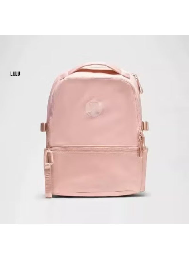 lulu New Crew 22L Backpack - Lightweight Water-Resistant Nylon, 16-Inch Laptop Compartment, Multi-Compartment Organization for Commuting Travel Fitness
