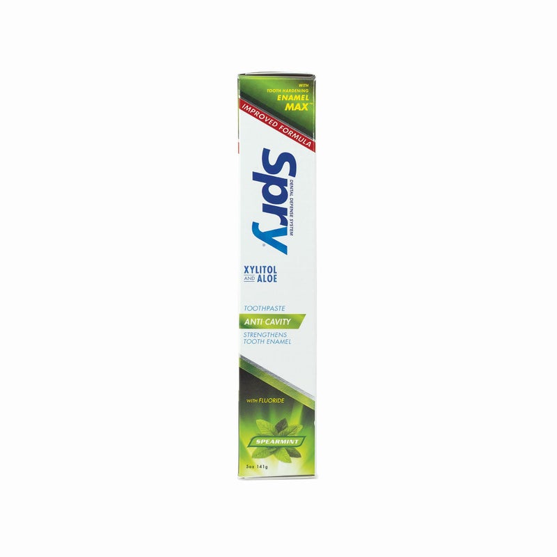 Spry Natural Xylitol Toothpaste 5oz for Adults and Kids with Fluoride, Gentle for Sensitive Teeth Whitening and Remineralizing, Breath Freshening, Mouth Moisturizing, Spearmint (Pack of 1) - Image 3
