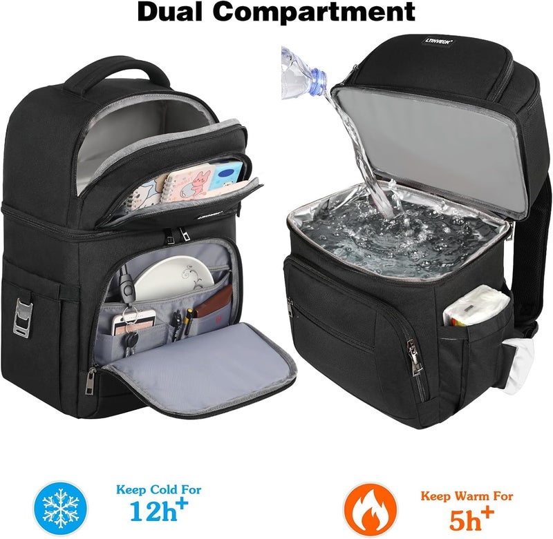 LTINVECK Insulated Cooler Backpack - Leakproof Double Deck Cooler Bag for Men and Women - Image 2