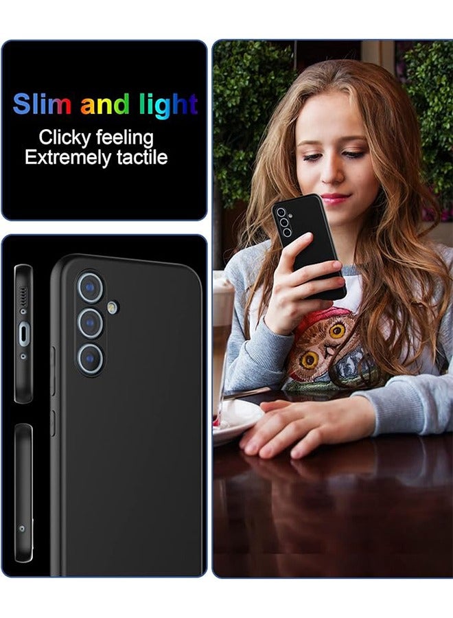 GKK Samsung Galaxy A55 5G Case  Cover, Liquid Gel Rubber Case with Soft Microfiber Lining Cushion Slim Hard Shell Shockproof Protective Cover for Samsung Galaxy A55 5G  (Black) - Image 4