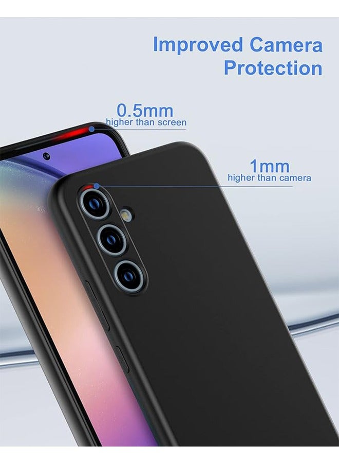 GKK Samsung Galaxy A55 5G Case  Cover, Liquid Gel Rubber Case with Soft Microfiber Lining Cushion Slim Hard Shell Shockproof Protective Cover for Samsung Galaxy A55 5G  (Black) - Image 2