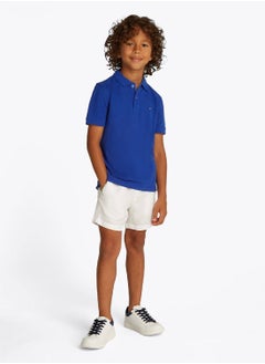 TOMMY HILFIGER Boys' Essential Flag Embroidery Regular Fit Polo - Cotton, Blue  - Image 2