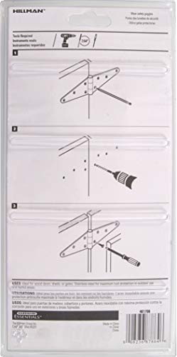 Hardware Essentials 851828 Heavy Duty Strap Hinges Stainless Steel 6" - Image 3