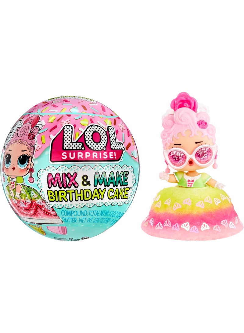 MGA L.O.L. Surprise! Mix & Make Birthday Cake Tots with Collectible Doll, DIY Cake Dress, Cake Making and Decorating, Ingredients and Glitter Sprinkles, - Image 1