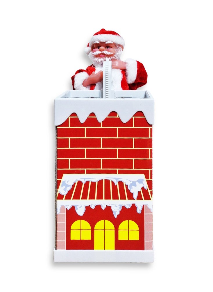 Generic Santa Claus Climb the Chimney and Doll in Singing Costume Electric Plush Toy with Battery Operated Plush Bag for Christmas, Birthday Gift for Boys Girls, Xmas Supplies, Christmas Decoration Doll  - Image 3