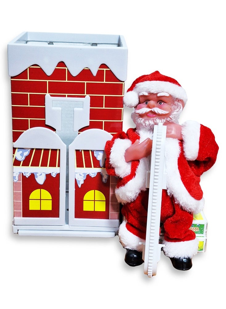 Generic Santa Claus Climb the Chimney and Doll in Singing Costume Electric Plush Toy with Battery Operated Plush Bag for Christmas, Birthday Gift for Boys Girls, Xmas Supplies, Christmas Decoration Doll  - Image 4