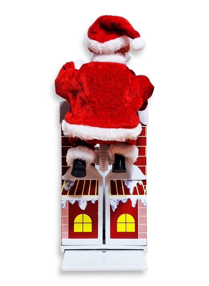 Generic Santa Claus Climb the Chimney and Doll in Singing Costume Electric Plush Toy with Battery Operated Plush Bag for Christmas, Birthday Gift for Boys Girls, Xmas Supplies, Christmas Decoration Doll  - Image 5