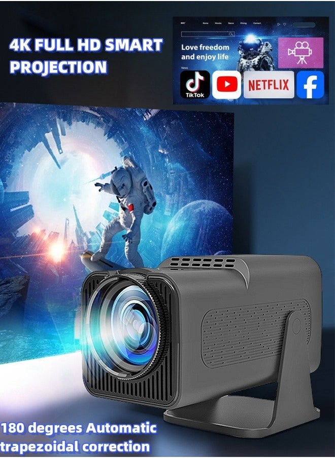 داريو - جهاز عرض محمول ذكي 5G بدقة HD 1080P - يدعم 4K، WiFi6، بلوتوث 5.0، أندرويد 11، تصحيح الزاوية التلقائي - متوافق مع أندرويد/آي أو إس/صندوق التلفاز/HDMI/USB/وحدة تحكم PS4/PS5/آيفون/سامسونج/هواوي/شياومي - Image 1