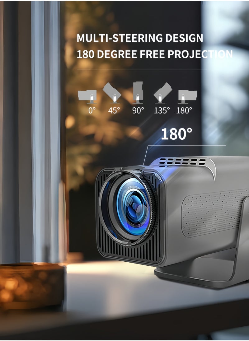 داريو - جهاز عرض محمول ذكي 5G بدقة HD 1080P - يدعم 4K، WiFi6، بلوتوث 5.0، أندرويد 11، تصحيح الزاوية التلقائي - متوافق مع أندرويد/آي أو إس/صندوق التلفاز/HDMI/USB/وحدة تحكم PS4/PS5/آيفون/سامسونج/هواوي/شياومي - Image 1