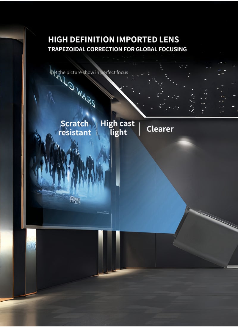 داريو - جهاز عرض محمول ذكي 5G بدقة HD 1080P - يدعم 4K، WiFi6، بلوتوث 5.0، أندرويد 11، تصحيح الزاوية التلقائي - متوافق مع أندرويد/آي أو إس/صندوق التلفاز/HDMI/USB/وحدة تحكم PS4/PS5/آيفون/سامسونج/هواوي/شياومي - Image 1
