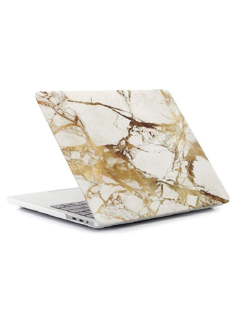 Generic Marble Style Protective Case Cover For Apple MacBook Air 13.3-Inch Model A2337 M1 Chip /A2179/A1932 Release 2018/2019/2020, Gold Marble  - Image 4