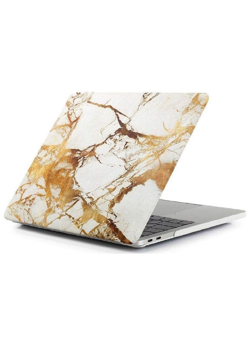 Generic Marble Style Protective Case Cover For Apple MacBook Air 13.3-Inch Model A2337 M1 Chip /A2179/A1932 Release 2018/2019/2020, Gold Marble  - Image 3