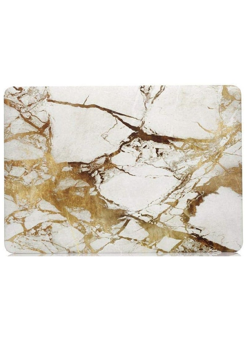 Generic Marble Style Protective Case Cover For Apple MacBook Air 13.3-Inch Model A2337 M1 Chip /A2179/A1932 Release 2018/2019/2020, Gold Marble  - Image 5