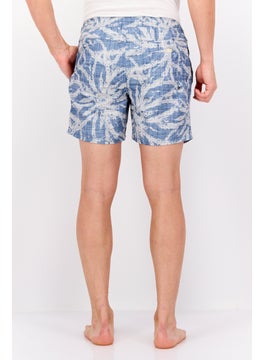 Paperbacks Men Drawstring Allover Print Swim Short, Pale Blue  - Image 4