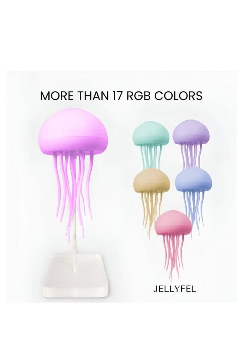 JAJEEK Voice-Controlled Dancing Jellyfish Lamp with Touch Sensor – Color-Changing LED Floating Jellyfish Light – Rechargeable RGB Gradient Night Lamp for Kids and Adults – Calming Bedroom & Living Room Décor - Image 3
