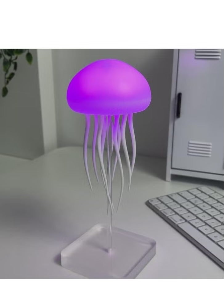 JAJEEK Voice-Controlled Dancing Jellyfish Lamp with Touch Sensor – Color-Changing LED Floating Jellyfish Light – Rechargeable RGB Gradient Night Lamp for Kids and Adults – Calming Bedroom & Living Room Décor - Image 5