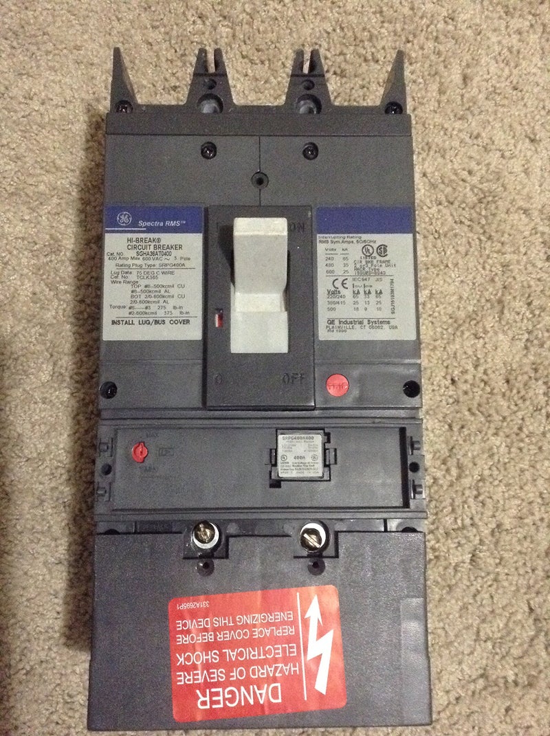 General Electric GESGHA36AT0400 GE SGHA36AT0400 3P600V400A CB Black