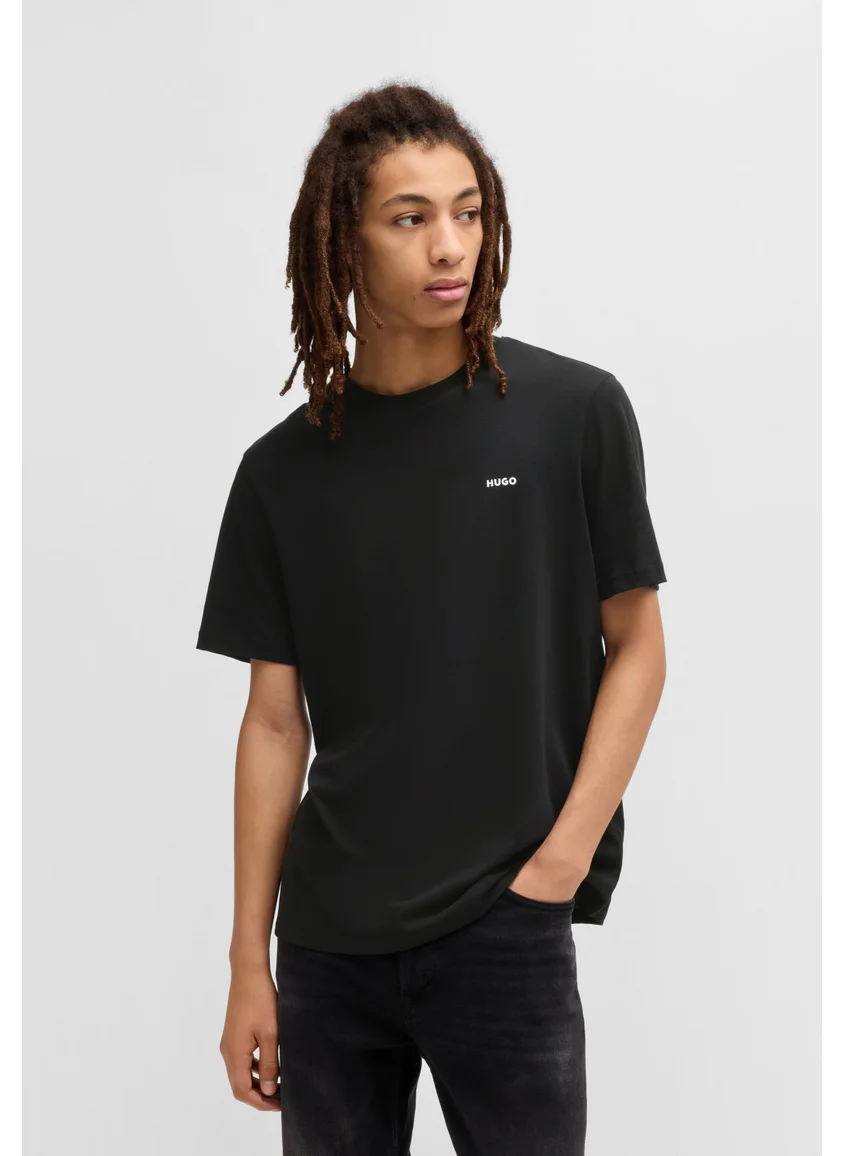 هوجو Cotton-jersey T-shirt with logo print