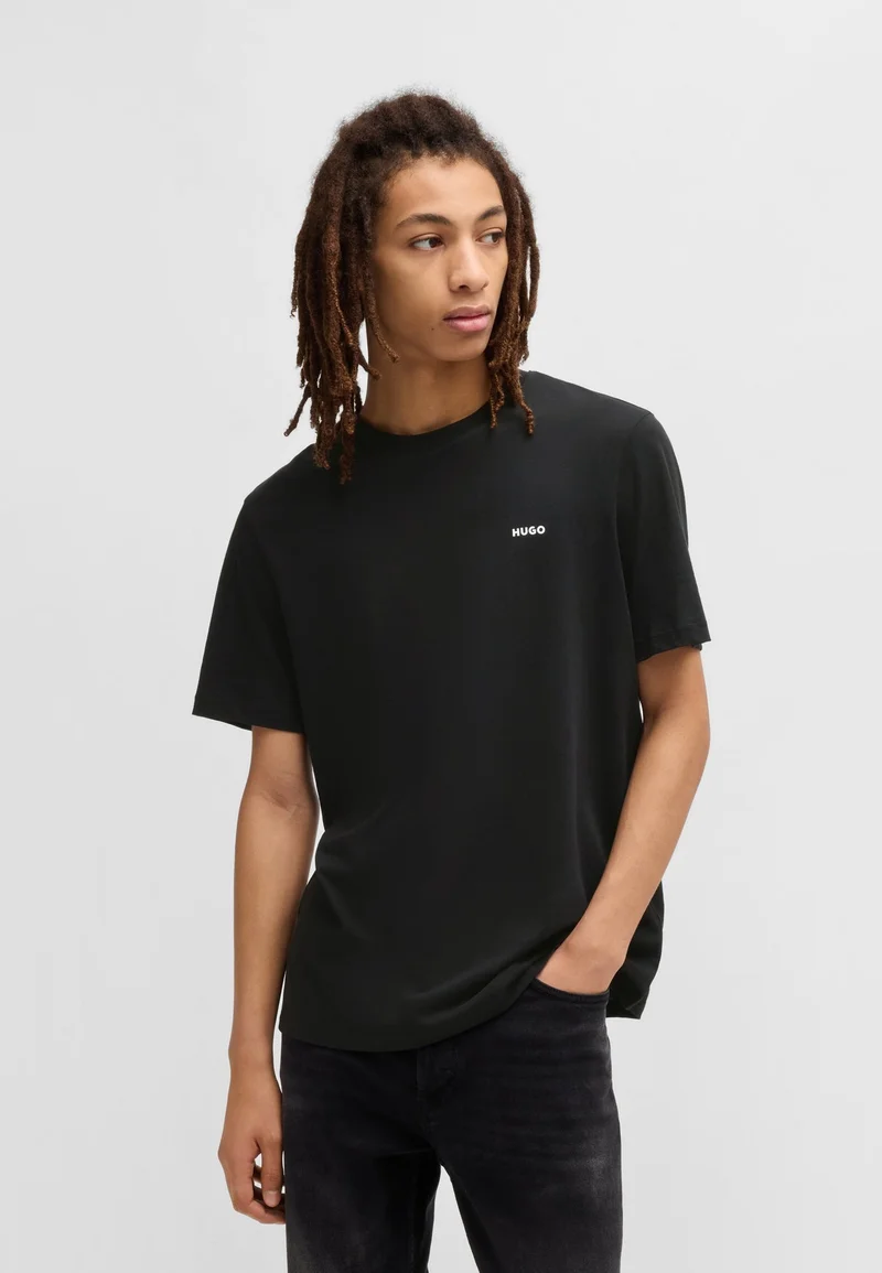 HUGO Cotton-jersey T-shirt with logo print