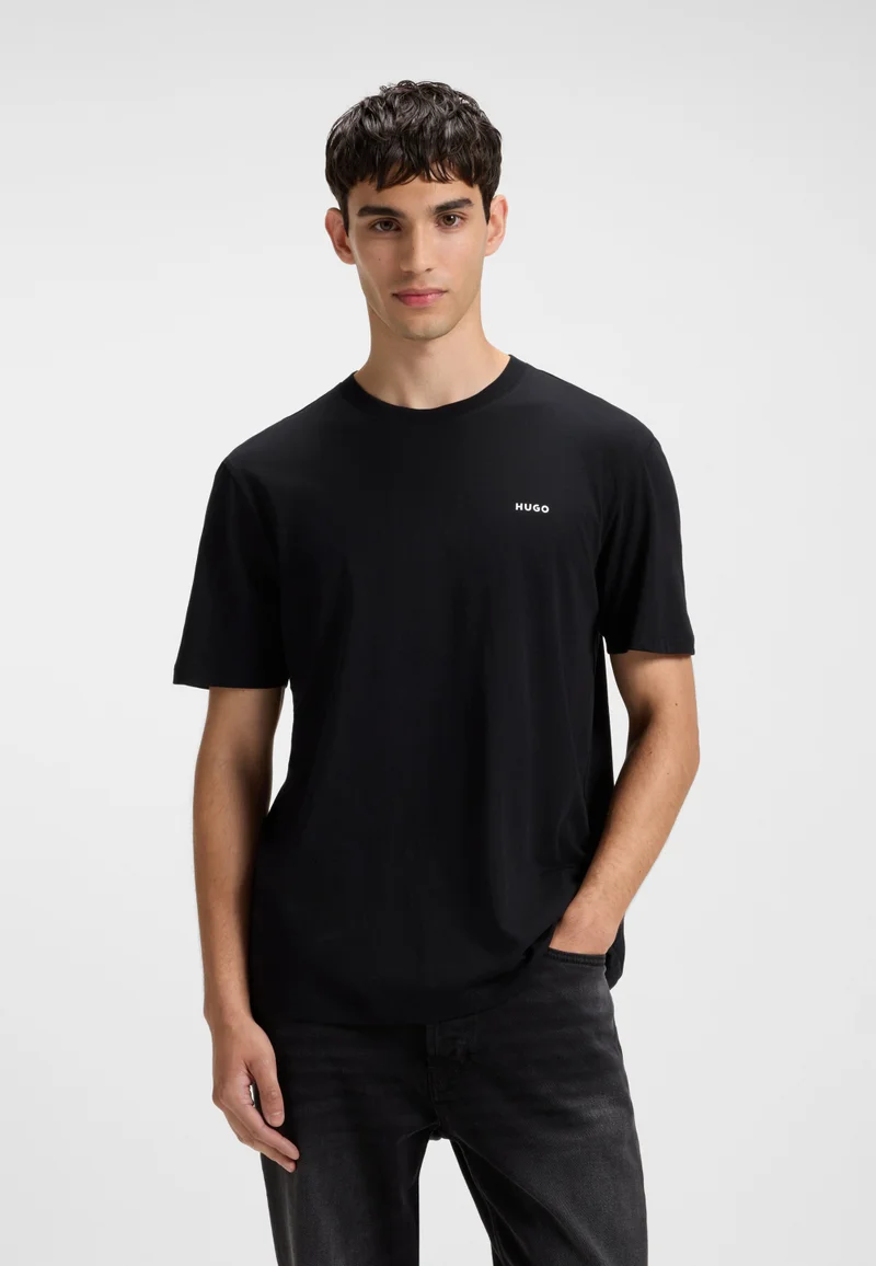 HUGO Cotton-jersey T-shirt with logo print