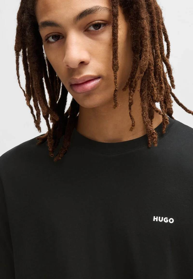 HUGO Cotton-jersey T-shirt with logo print