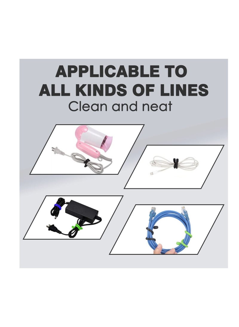 Captaintech Silicone Twist Ties, Steel-Core Rubber Twist Tie Set for Cords, Cables, and Gear Organization, Reusable and Versatile Cable Ties for Wire Management(Set of 9) - Image 3